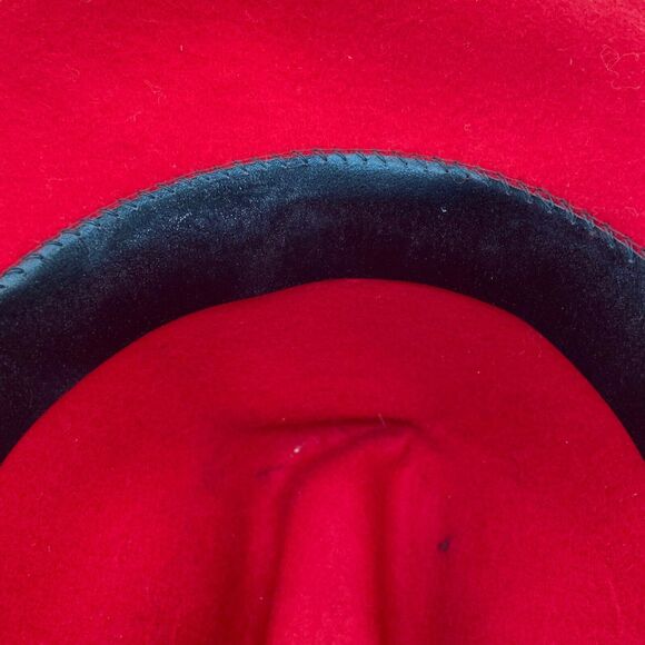 Cowgirl Hat Vintage Rockmount Ranchwear Womens Red Fitted Wide Brim Size 6 7/8 main image 5